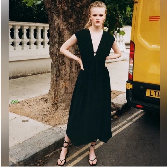 Zara Black Midi Dress - Picture 1 of 7
